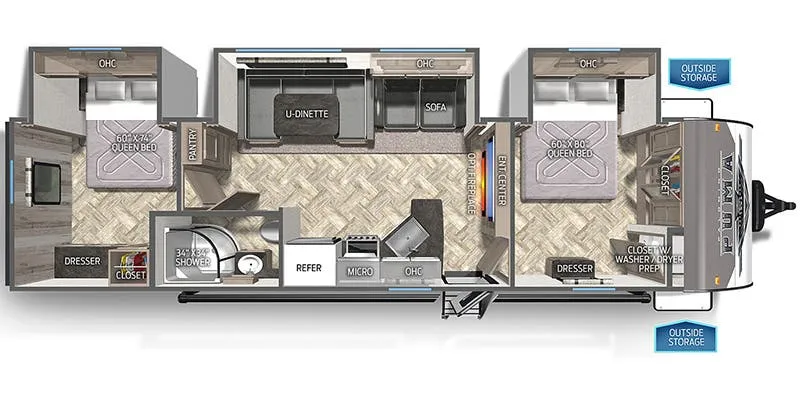 2023 Palomino Puma 32RBFQ2 floor plan