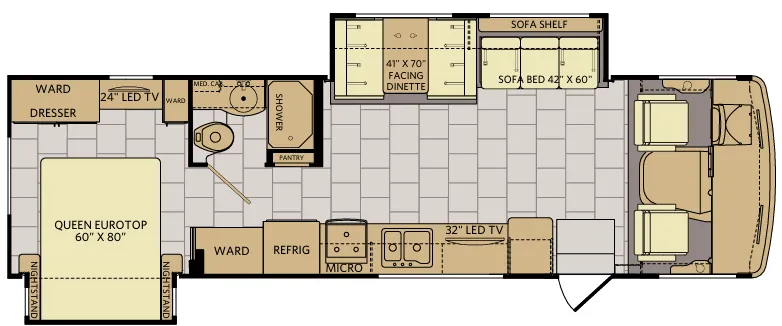 Fleetwood Flair 31A floor plan