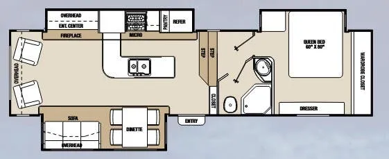 2013 Coachmen Chaparral 325MKS - Floor plan