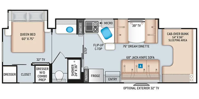 Thor Motor Coach Four Winds 31B floor plan