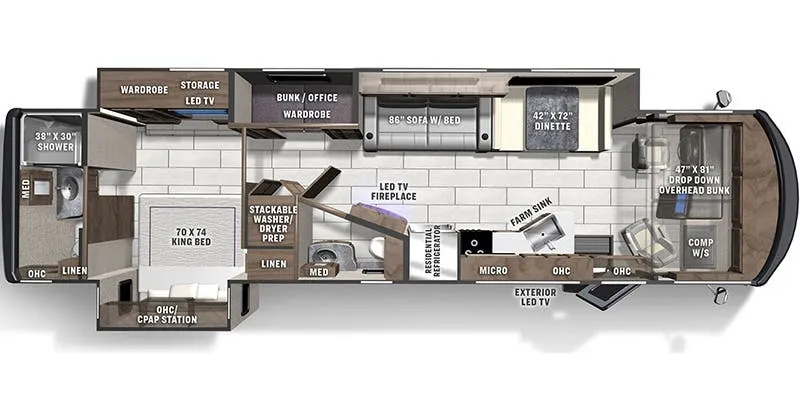 2024 Coachmen Encore 375RB - Floor plan