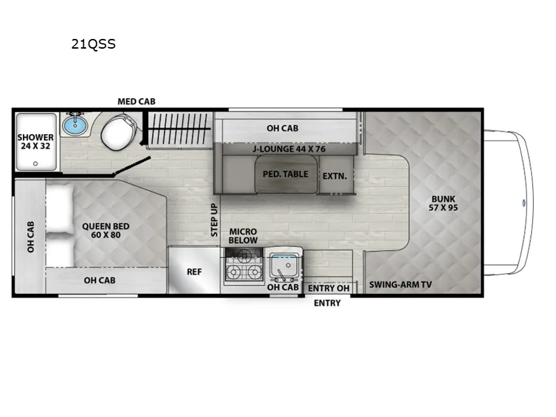 2025 Coachmen Freelander 21QSS - Floor plan