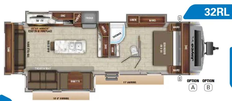 Jayco White Hawk 32RL floor plan