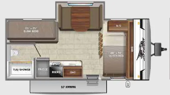 Jayco Jay Flight SLX 7 184BS floor plan