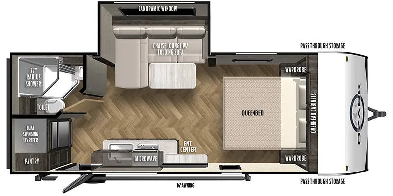 2024 Forest River Ozark 1800QS - Floor plan