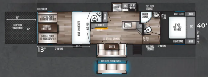 Forest River Cherokee Wolf Pack 325PACK13 floor plan