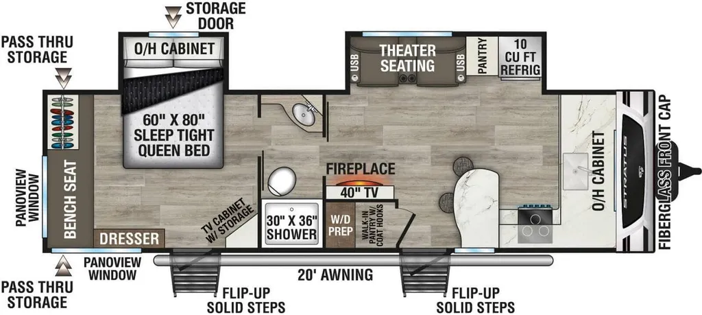 2025 Venture RV Stratus SR262VFK floor plan