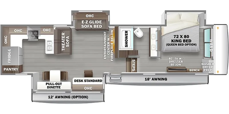 Forest River Riverstone Reserve 3850RK floor plan