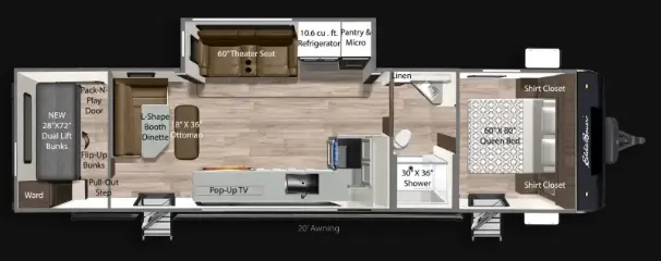 Dutchmen Eddie Bauer 295BH floor plan