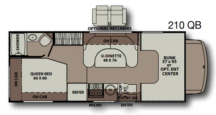Coachmen Leprechaun 210QB floor plan