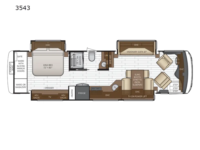 2022 Newmar New Aire 3543 - Floor plan