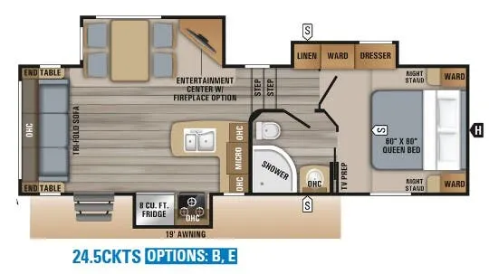 Jayco Eagle HT 24.5KTS floor plan
