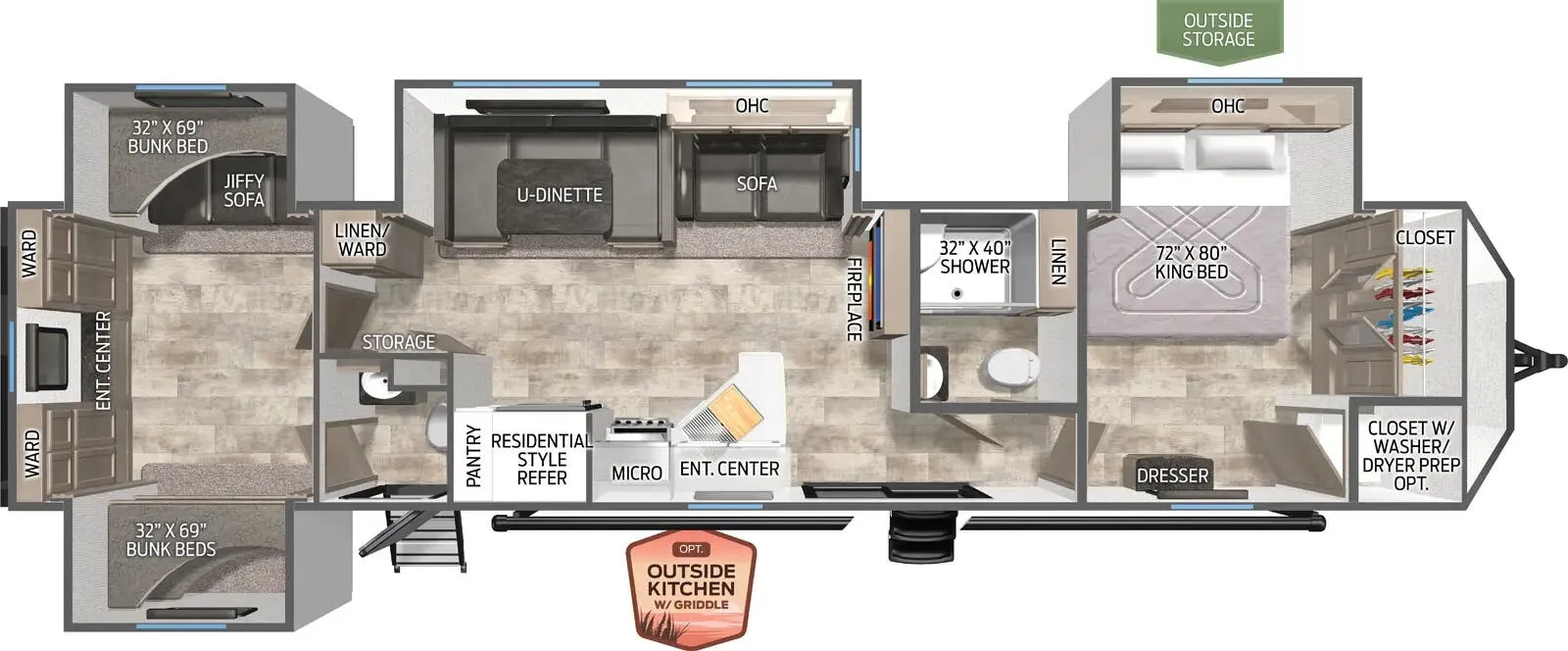 Palomino Puma 39PQB floor plan