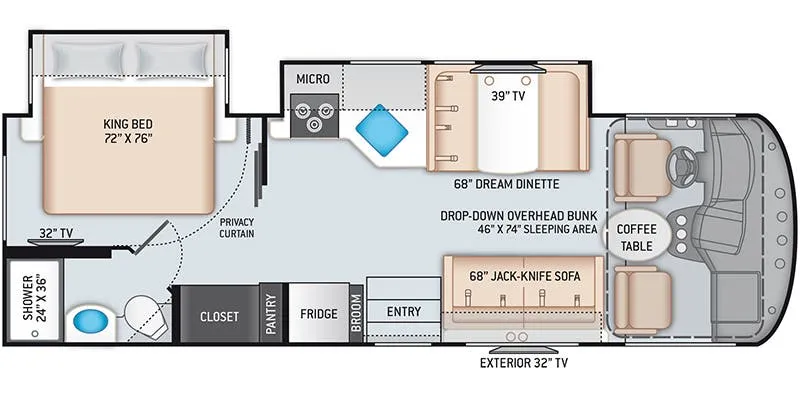 Thor Motor Coach A.C.E 27.2 floor plan