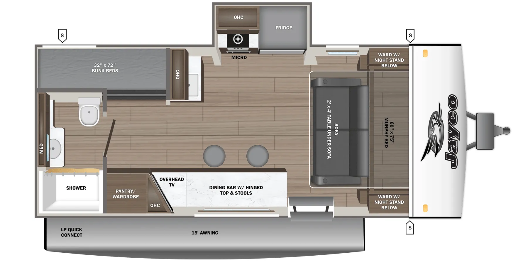Jayco Jay Feather Air 18MBH floor plan
