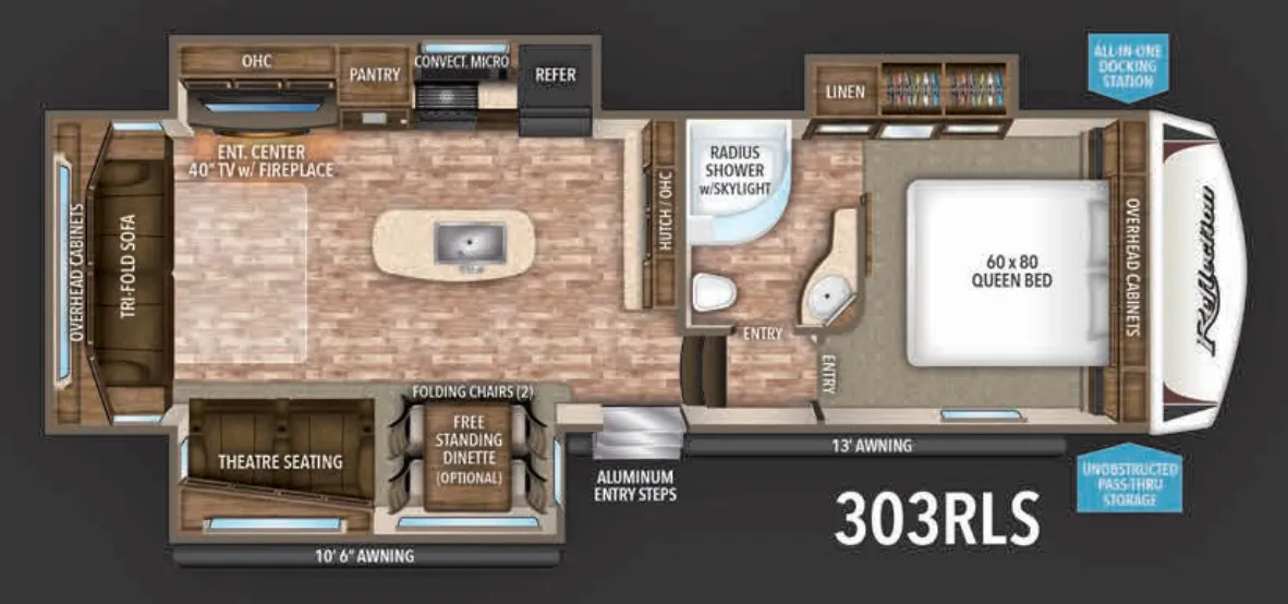 Grand Design Reflection 303RLS floor plan
