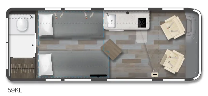 Winnebago Travato 59KL floor plan
