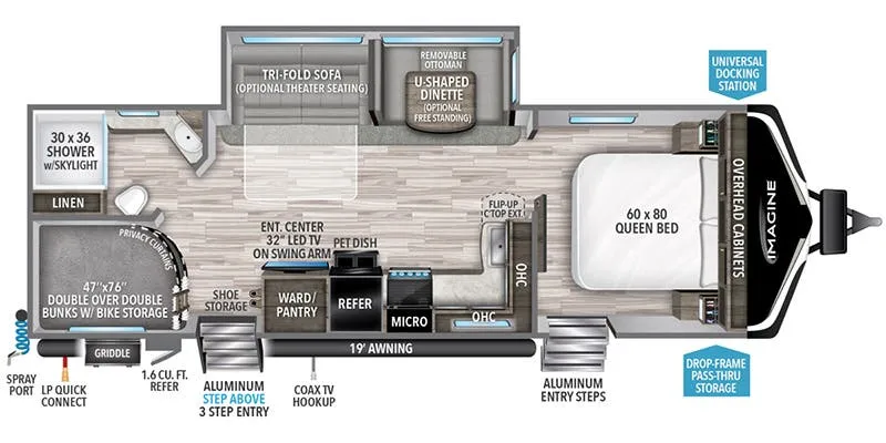 2023 Grand Design Imagine 2800BH floor plan
