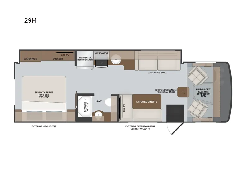 2024 Holiday Rambler Admiral 29M - Floor plan