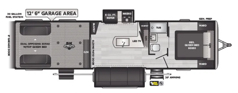 Keystone Impact 330 floor plan
