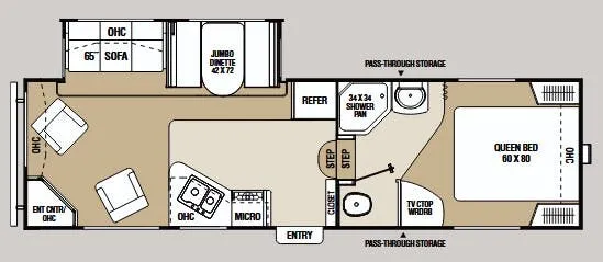 Coachmen Chaparral Lite 268RLE floor plan