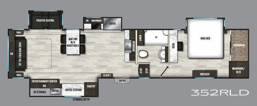 Coachmen Brookstone 352RLD floor plan