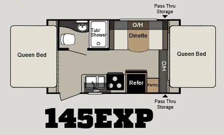 Keystone Passport Express 145EXP floor plan