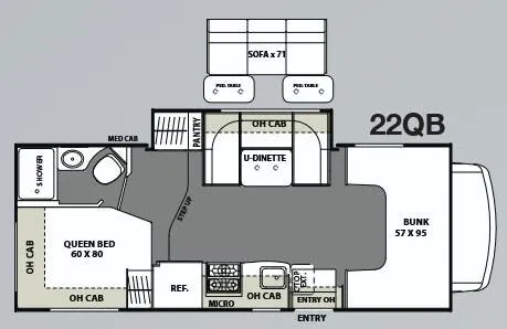 Coachmen Freelander 22QB floor plan