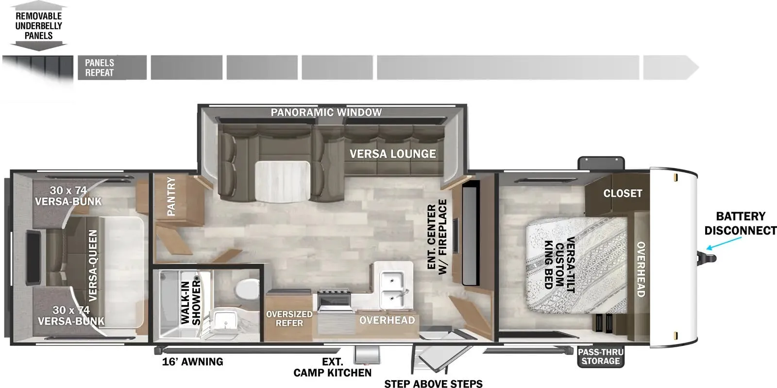 Forest River Salem Cruise Lite 28VBXL floor plan