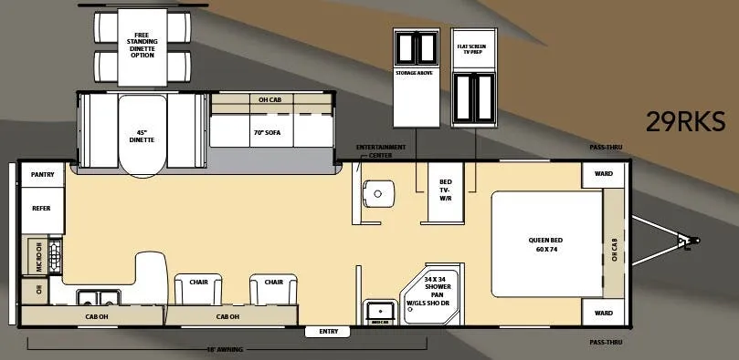 Coachmen Catalina 29 RKS floor plan