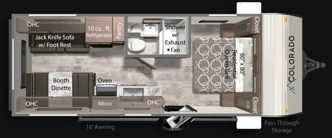 2025 Dutchmen Colorado 21RDC - Floor plan