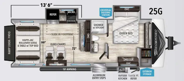 Grand Design Momentum G-Class 25G floor plan