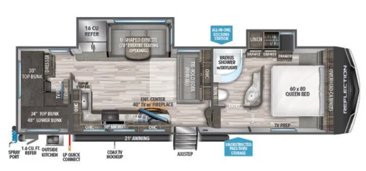 Grand Design Reflection 28BH floor plan