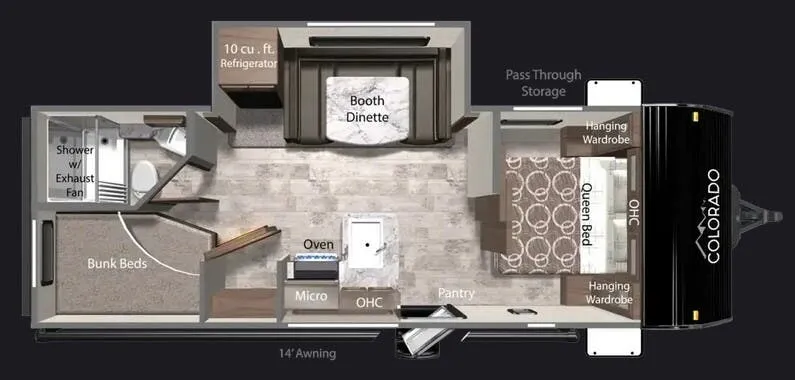 Dutchmen Colorado 23BHC floor plan