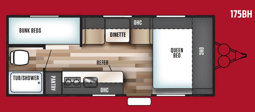 Forest River Wildwood X-Lite FSX 175BH floor plan