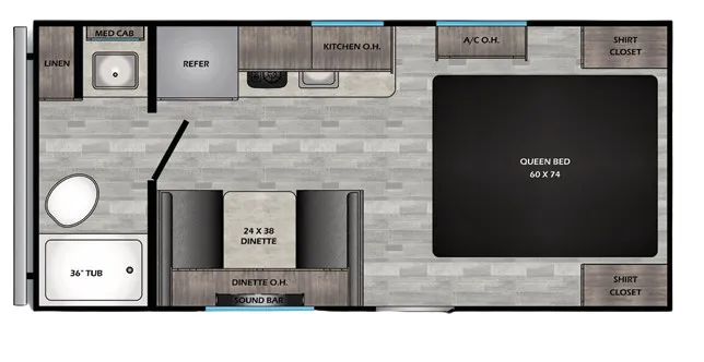 CrossRoads Zinger Lite 18RB floor plan