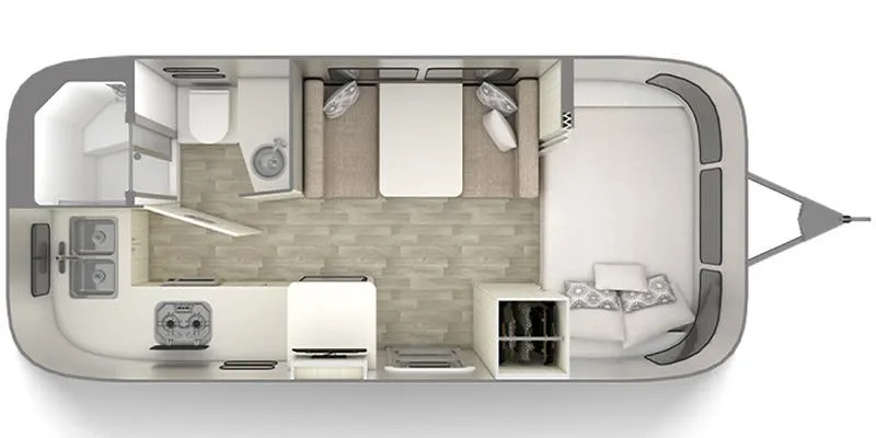 2025 Airstream Bambi 20FB - Floor plan