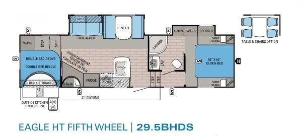 2015 Jayco Eagle HT 29.5BHDS floor plan