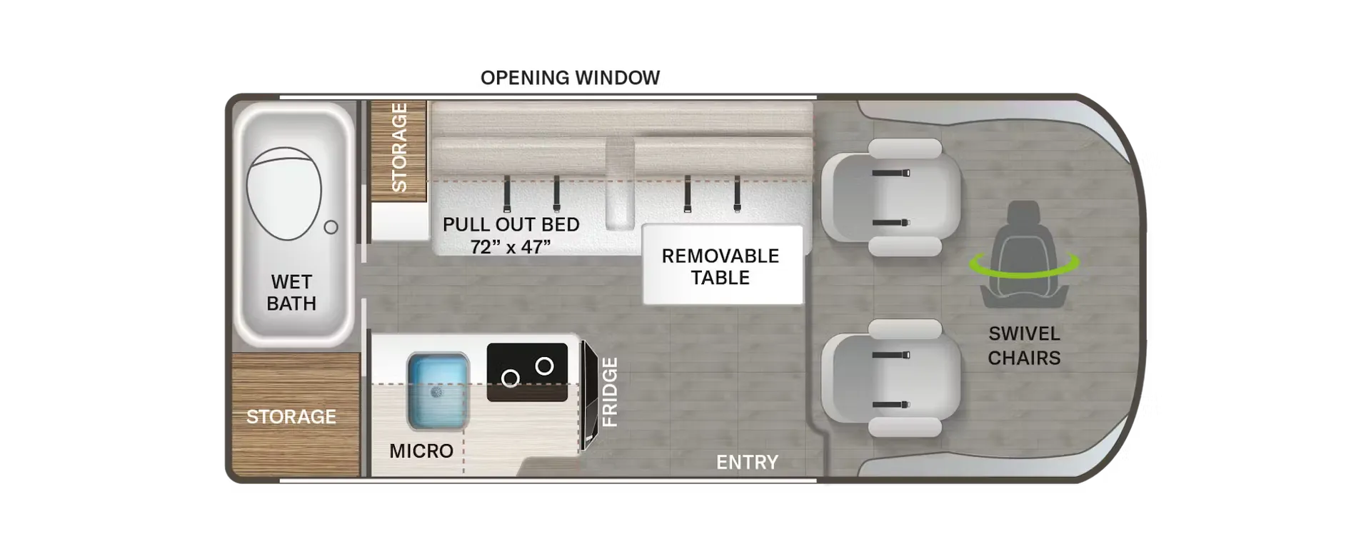 2027 Thor Motor Coach Scope 18M - Floor plan