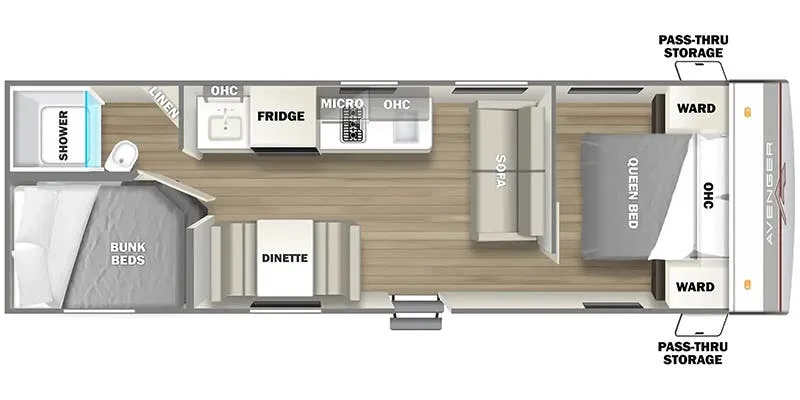 Prime Time Avenger LT 25BH floor plan