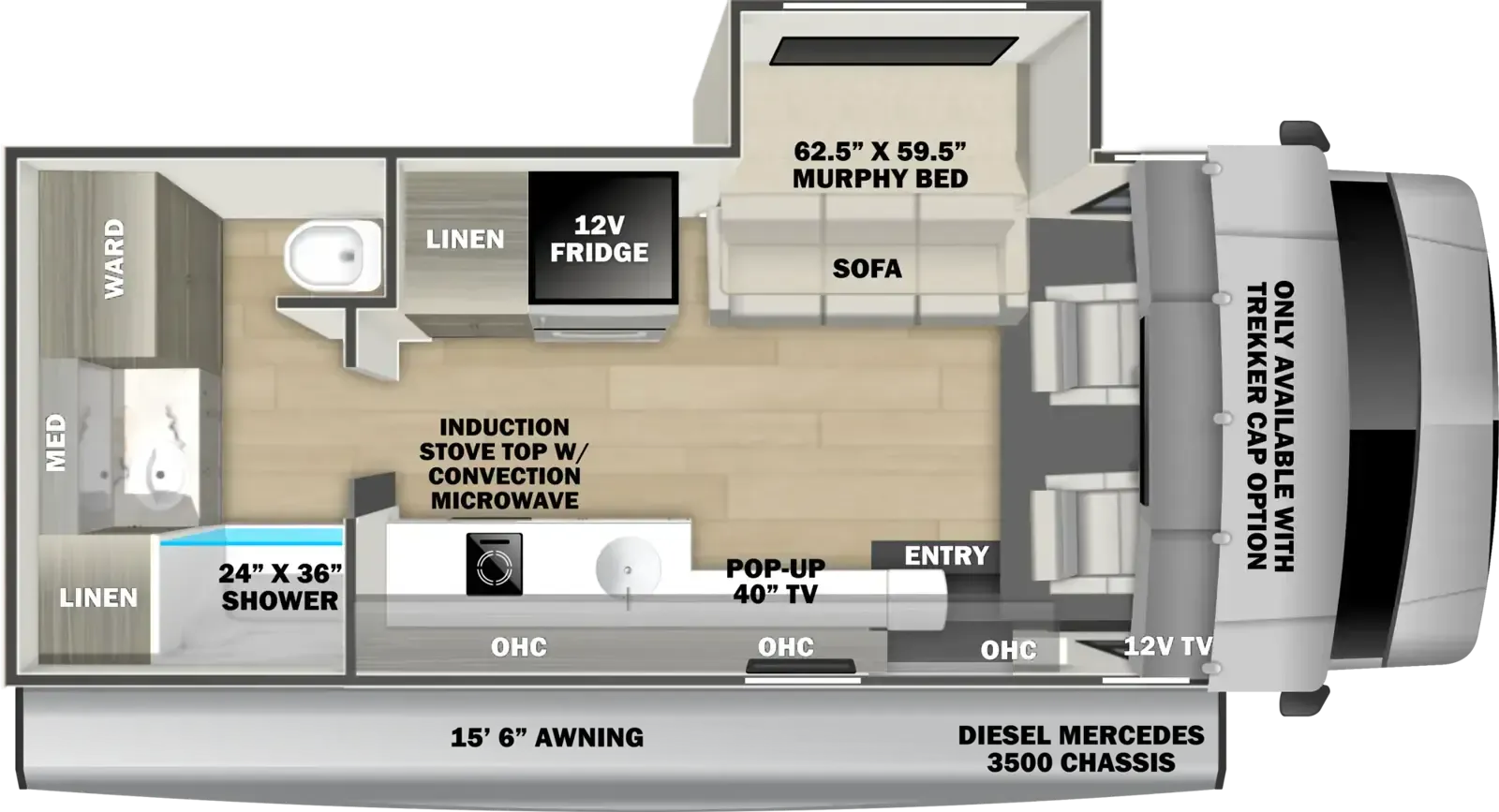 Forest River Solera 24SFM floor plan
