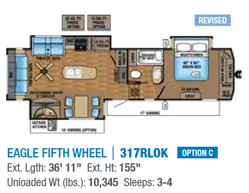 Jayco Eagle 317RLOK floor plan