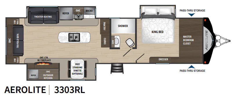 Dutchmen Aerolite 3303RL floor plan