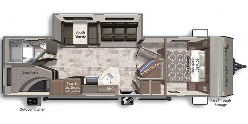 Dutchmen Aspen Trail 29DB floor plan