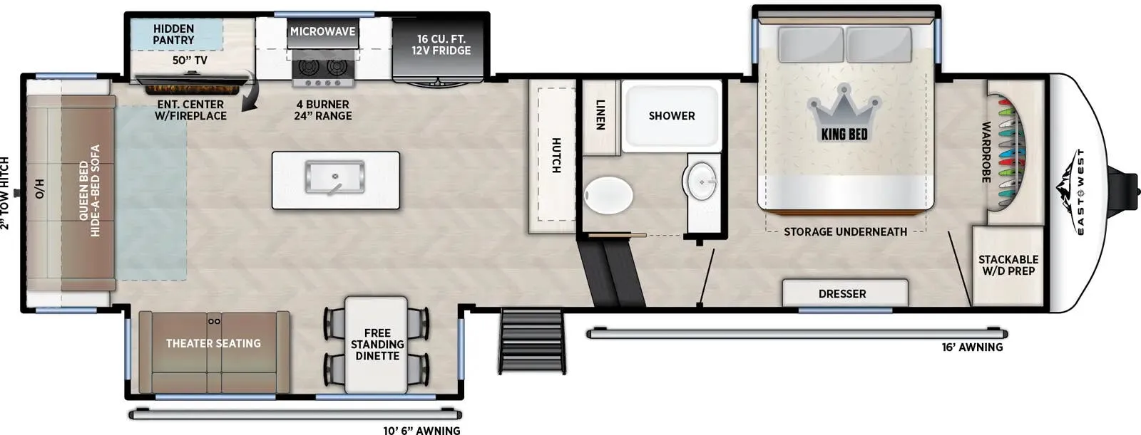 2026 East to West Blackthorn 2990MK - Floor plan