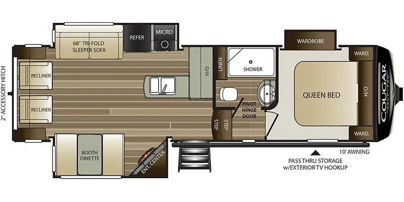 2021 Keystone Cougar Half-Ton 27SGS - Floor plan