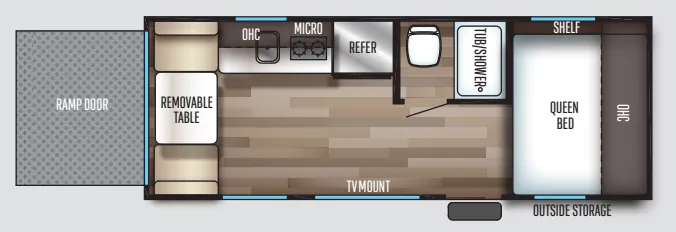 Forest River Cherokee Wolf Pup 18RJB floor plan