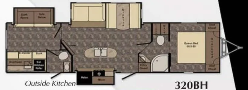 2017 CrossRoads RV Sunset Trail Super Lite 320BH - Floor plan
