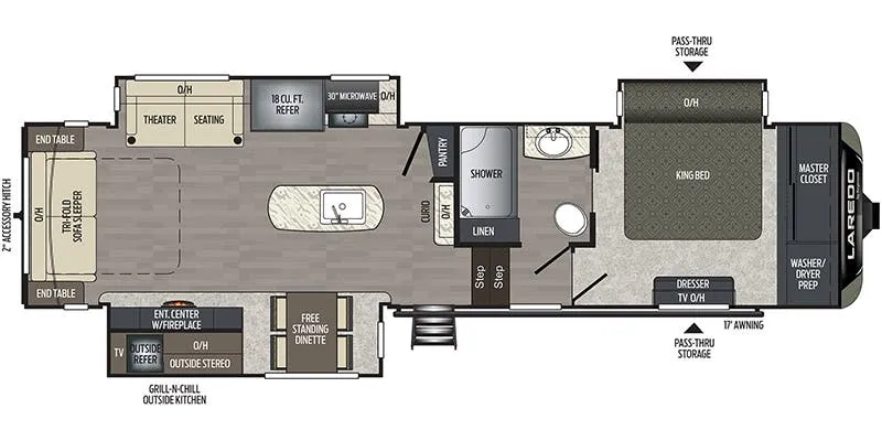 Keystone Laredo 325RL floor plan