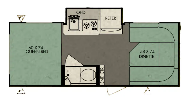 Forest River R-Pod RP-178 floor plan